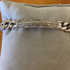 Brighton chunky link bracelet with rows of crystals